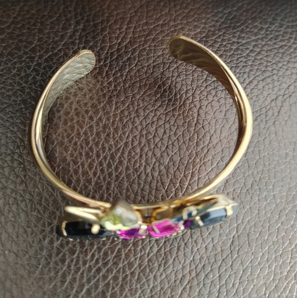 Crystal Starburst Design Gold Bracelet - Pink, Blue and Yellow - OS - Picture 5 of 5